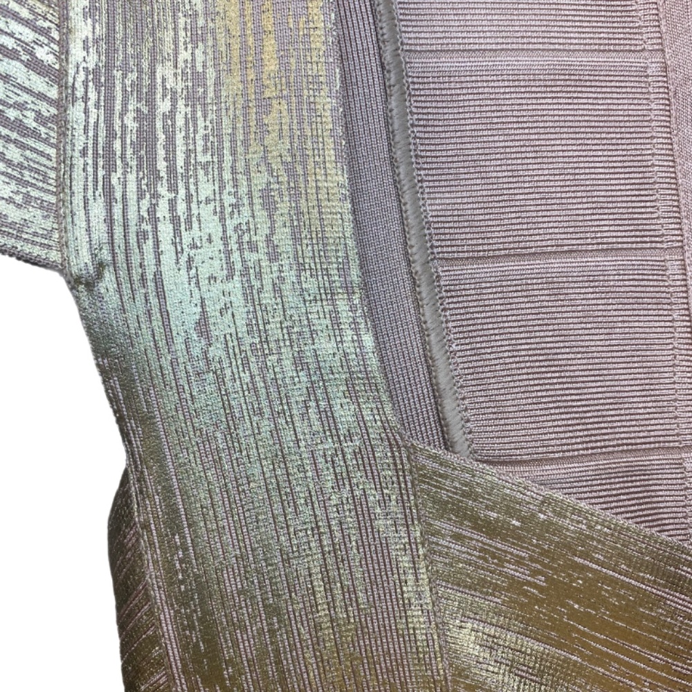 Gold Herve Léger Paris Icon Cross Bust Dress - Picture 2 of 4